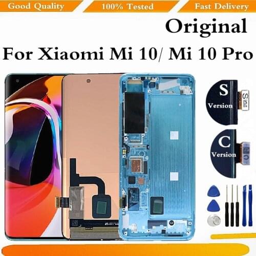 Original LCD For Xiaomi Mi 10 Mi10 Pro 5G LCD Display Touch Screen Digitizer Assembly Replacement For Xiaomi Mi10 5G LCD