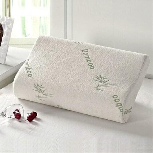 30x50cm Orthopedic Neck Pillow Polyester Fiber Slow Rebound Memory Foam Pillow Cervical Health Care Home Sleep Travel