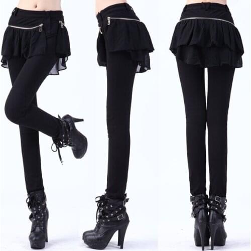 2020 autumn and winter new culottes all-match leggings skirts, outer wear elastic fake two-piece pencil leggings