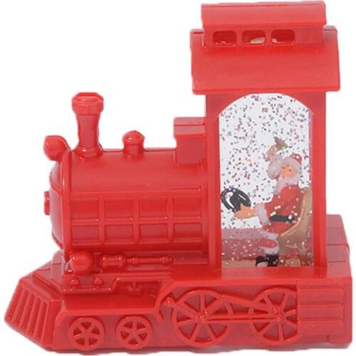 Lighted Christmas Snowman Lantern Snowman in Glittering Train Battery Operated Xmas Home Desktop Decor TS2 Christmas decorations
