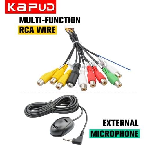 Suitable for multi-function RCA line external microphone of car Android system to enhance call quality