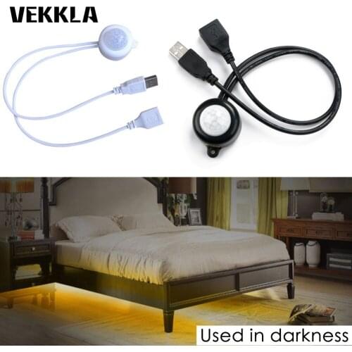 Mini PIR Infrared Motion Sensor Switch 5V 12V 24V 5A Home Closet Light LED Strip Body Detector Switch DC Plug/USB interface