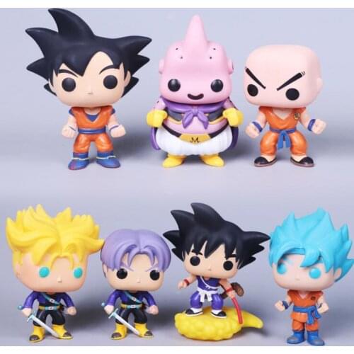 Pop 2019 Dragon Ball Toy Son Goku Action Figure Anime Super Saiyan Trunks Krillin Model Doll Pvc Collection Toys For Children