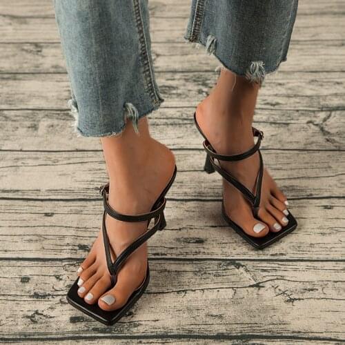 Womens slippers mules shoes high heels womens 2021 summer new outdoor flip-flops luxury fashion slides designer