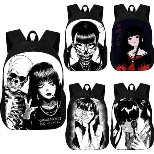 Horror Manga Dark Loli Backpack Women Travel Bags for Teenager Girls School Bags Punk Gothic Rucksack Hip Hop Daypack Book Bag