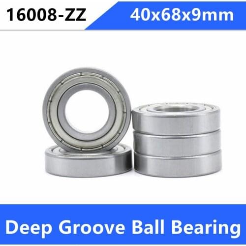 10pcs/lot 16008ZZ 16008Z 16008 Z ZZ shielded 40x68x9 mm Deep Groove Ball bearing Shaft 40*68*9mm