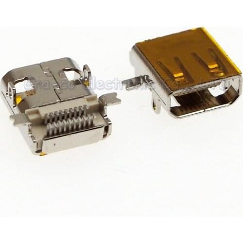 100pcs 19P MICRO HDMI Female Socket D Type with sticker SMT+DIP foot