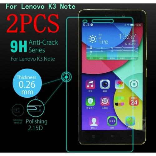 2PCS Original Tempered Glass For Lenovo K3 Note Screen Protector protective film For K3 Note Glass