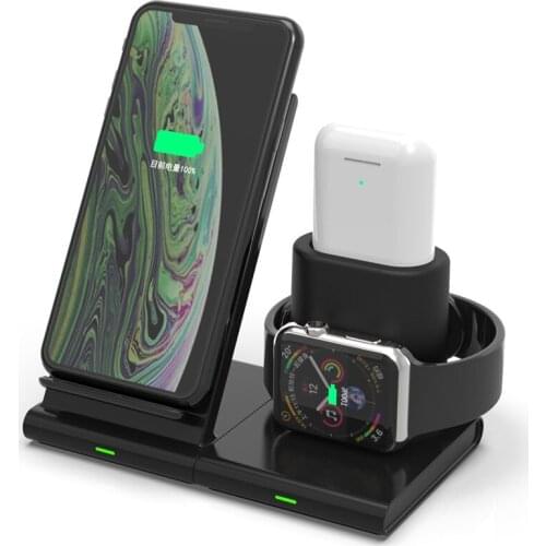 3 and 1 function wireless charging mobile phone headset smart watch bracelet multifunction magnetic charger stand Universal Q1