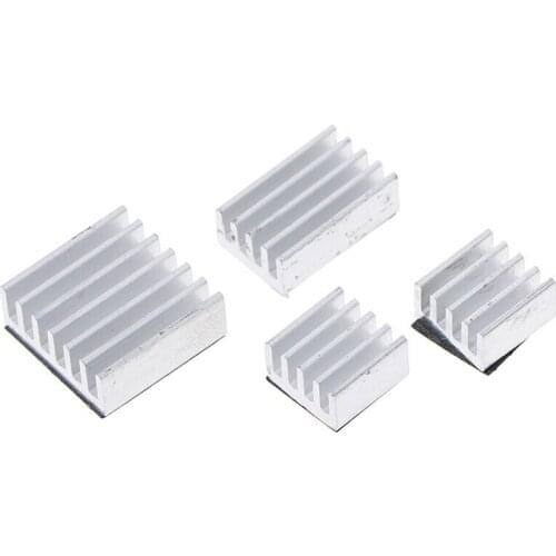 4pcs/set New Silver color Aluminum Heatsink Radiator Cooler Kits for Raspberry Pi 4B free shipping