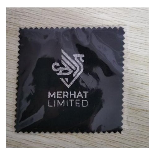 Custom Logo 500 PCS 8*8cm Micro Suede Black Jewelry Polishing Cloth Printed with Shiny Silver Color Logo With Each OPP Packing