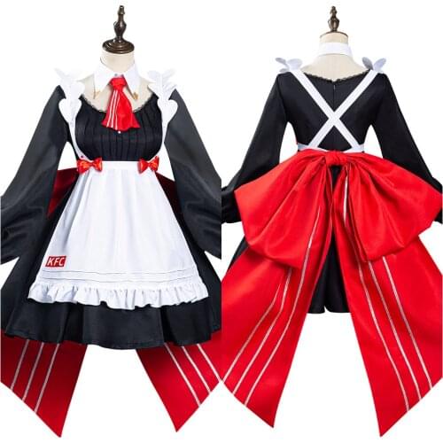 Anime Genshin Impact x KFC Noelle Maid Dress Cosplay Costume Halloween Carnival Suit