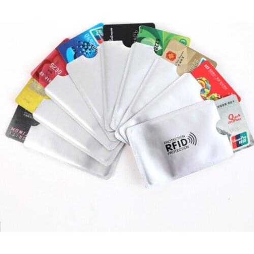 Anti Rfid Card Holder Men Wallet Blocking Reader Lock Bank Card Case Protection Metal Credit Card Holder Aluminium