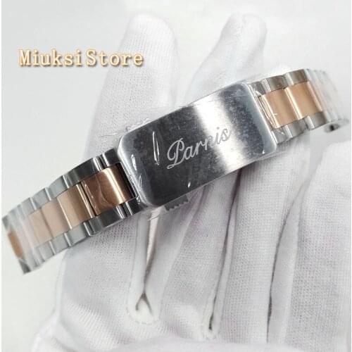 Parnis top 20mm silver/Rose gold steel bracelet watch band strap Fit Parnis 40mm watch