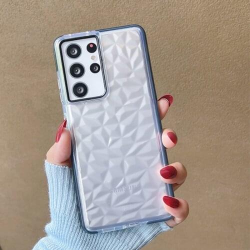 LOVECOM Diamond Pattern Phone Case For Samsung S21 S20 S10 S9 S8 Plus A51 A71 A31 A50 A21S Note 20 10 Soft TPU Clear Back Cover