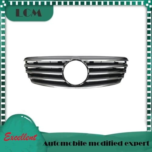 CL Style Black/Silver/White/Chrome Front Bumper Racing Grille For Mercedes For Benz E-class W211 2002-2006 with Emblem