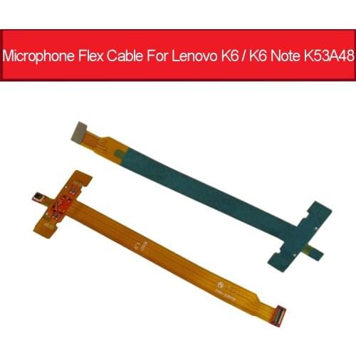 Microphone Flex Cable For Lenovo K6 K6 Note K6Note K53a48 Mic Microphone Connector PCB Flex Ribbon Replacement Parts