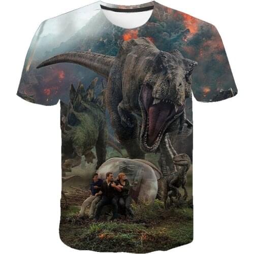 Hot Selling Jurassic Park tshirt 3D Print Dino Men/women Short sleeve cosplay Hipster T-shirt Punk Style T shirt fashion shirt