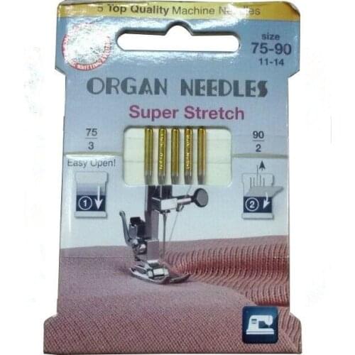 Domestic Sewing Machine Needles Organ Needles 5pcs Top Quality Super Stretch For Knitted Fabrics And Elastic Fabric 1pack=5pcs