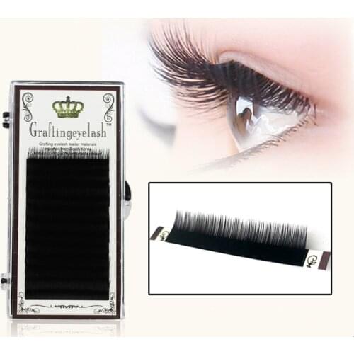 12Rows Individual Eyelash Extension J B C Curl false Lashes Hand Made Faux Mink Natural Professional Lash Makeup Supplies