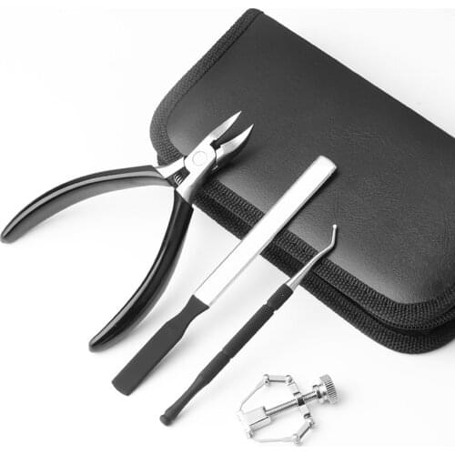 Ingrown Toenail Tool 4pcs Professional Toenail Treatment Pedicure Stainless Steel Toenail Clippers, for Ingrown & Thick Nail