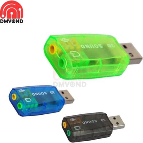 1pcs CM108 Chipset USB 2.0 to 3D AUDIO Sound Card Adapter Virtual 5.1 Channel Sound Track Sound Effect Card for Laptop Notebook