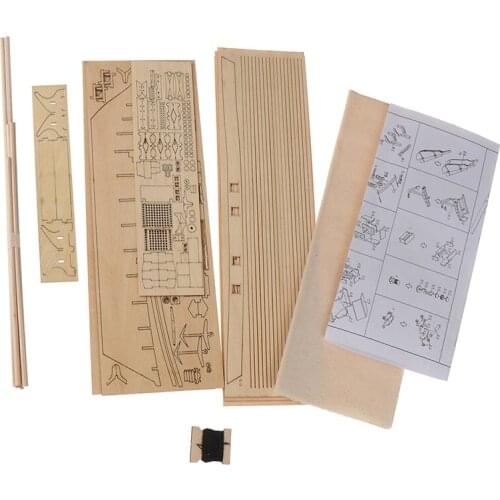 New 1:130 Sailing DIY Ship Assembly Model Classical Wooden Boat Decoration Wood