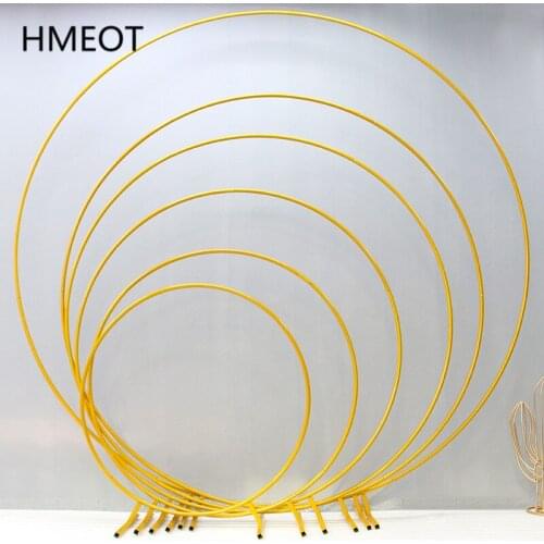 Upgrade Wrought Iron Circle Wedding Arch Props Round Shelf Flower Stand Party Background Decorative Balloons Flower Door Frame