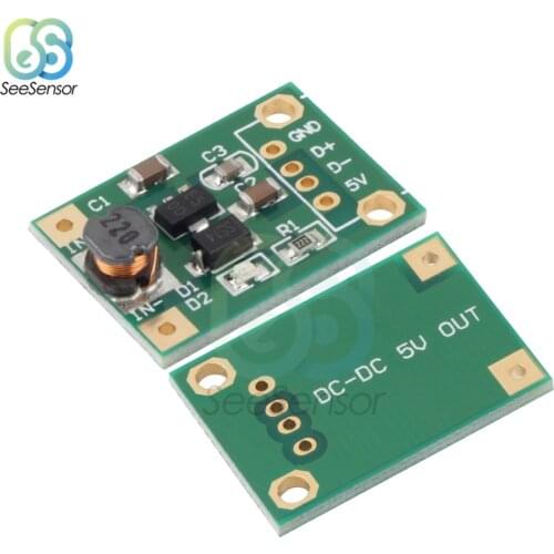 2Pcs 600mA DC-DC Mini Step Up Power Module 1-5V To 5V Step-up Boost Converter For Arduino