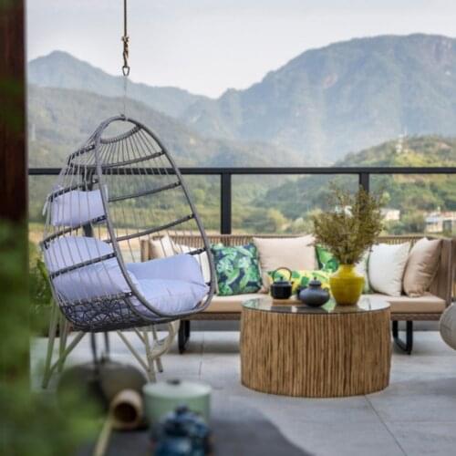 Folding Birds Nest Glider Indoor Balcony Top Hanging Nordic Courtyard Ins Homestay Net Red Hanging Basket Rattan Chair