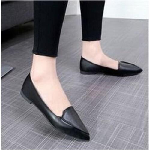 Spring Pointed Flat Shoes Womens Wild Shallow Mouth Casual Womens Shoes Comfortable Soft Sole Flat Shoes Womens Shoes