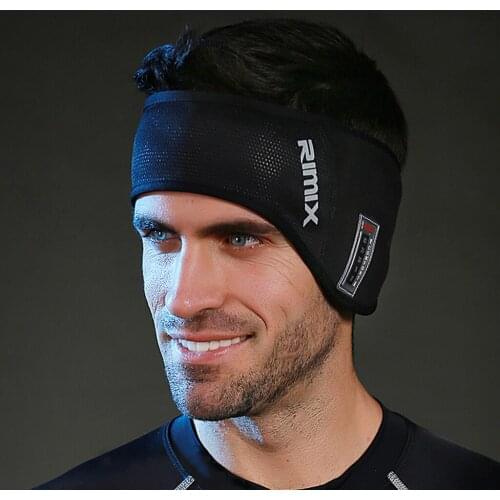 Windproof Sports Winter Earmuffs Stretchy Headband Fleece Double Layers Ear Warmer Outdoor Sports Hat