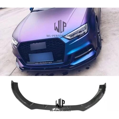 A3 S3 RS3 High Quality Carbon Fiber Front Bumper Front Lip splitter For Audi A3 S3 RS3 Style Sedan Car Styling
