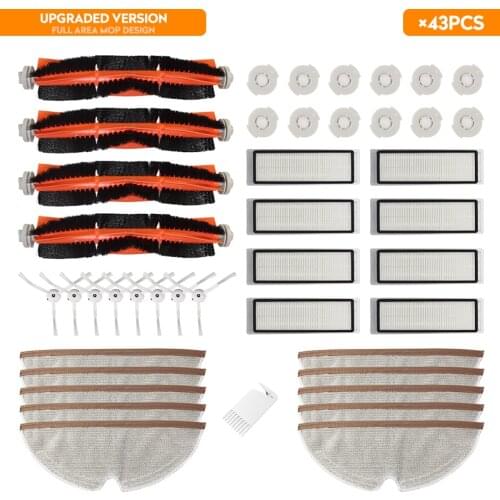 Xiaomi Roborock Robot S50 S5 Vacuum Cleaner Spare Parts Kits Mop Cloths Filter Side Brush Roll Brush Water Tank Replacement