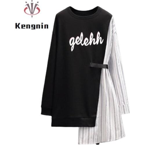 Summer 2021 Cotton Modal Women Dresses Korean Chic Openning Ladies Casual Vestidos Loose Short Sleeve T-Shirt Black Robe KE1096