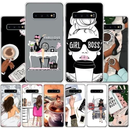 Girl Boss Pink Women Phone Case For Samsung Galaxy A51 A71 A50S A30S A10 A20E A40 A70 M30S A91 A01 A6 A7 A8 A9 Plus + Cover