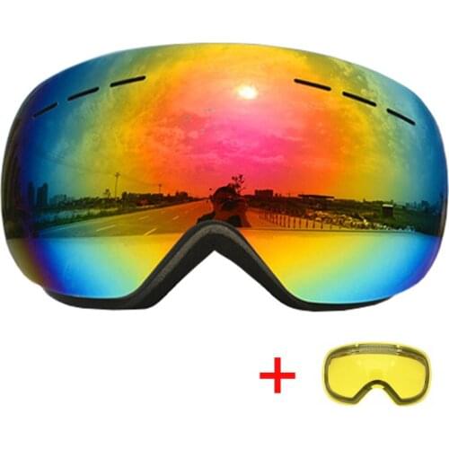 Winter Specialized Skiing Glasses Outdoor Windproof HD Ski Snowboard Goggles Double Lens Anti-fog Skating Snowmobile Eyewear