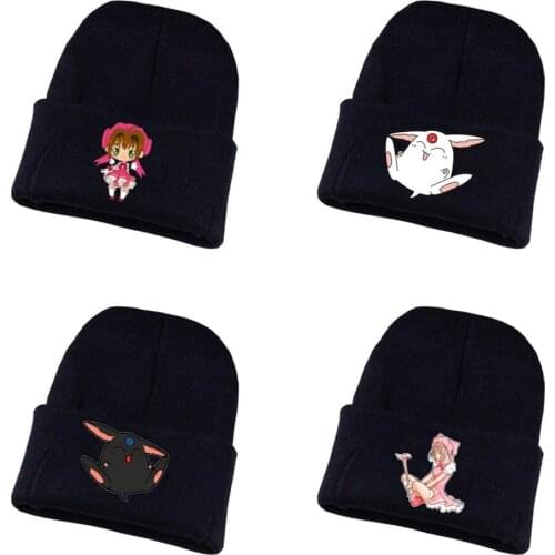 Anime Card Captor Knitted hat Cosplay hat Unisex Print Adult Casual Cotton hat teenagers winter Knitted Cap