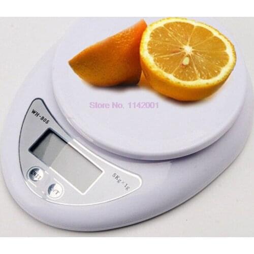 50 pieces 5000g 5kg 1g Digital LCD Electronic Scale Kitchen Baking Foods Diet Balance Measuring Round Fruit Kitchen Scale