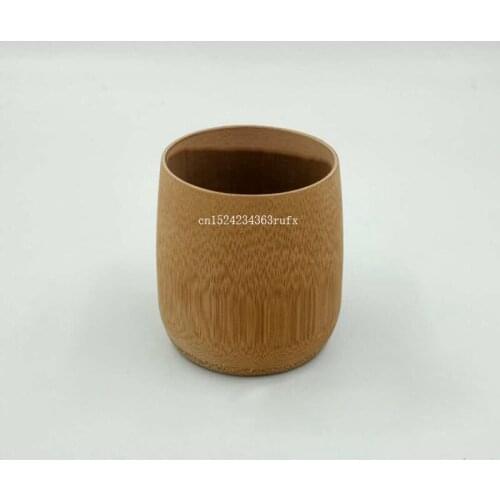 50 pcs Water Cups Drinkware Bamboo Cup Kung Fu Tea Assessries Handmade Natural Retro Styling Crafts Wooden Cup