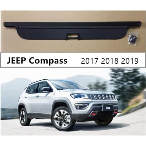 Rear Trunk Cargo Cover For JEEP Compass 2017 2018 2019 2020 2021 High Qualit Car Security Shield Accessories Black Beige