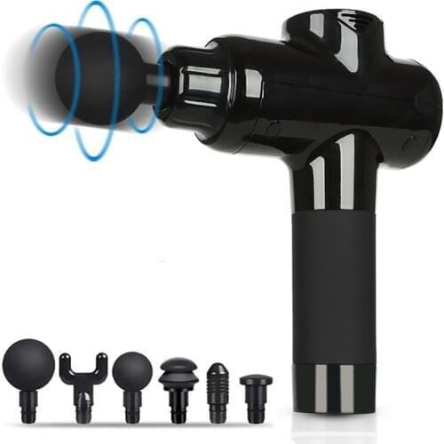 Handheld Deep Tissue Massage Device For Athletes Relieving Muscle Back Neck Relaxing Massage 6 Heads Attachments