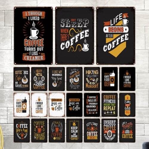 Fonseca Metal Signs Shabby Chic Wall Cafe Home Art Kitchen Bar Restaurant Decoration Coffee Fitness Vintage 30X20CM