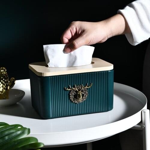 Multifunctional Tissue Box Nordic Style High-end Modern Minimalist Living Room Coffee Table Desktop Tissue Paper Box