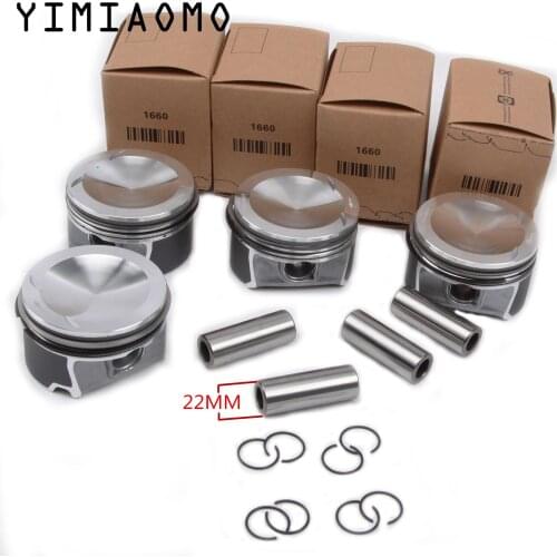 New 06D 107 066 S Pistons & Rings Set Φ82.51mm Φ22mm For AUDI S1 S3 TTS 2.0 TFSI CDLA CDLH CDLB VW Golf Polo R 2.0 TSI CDLA