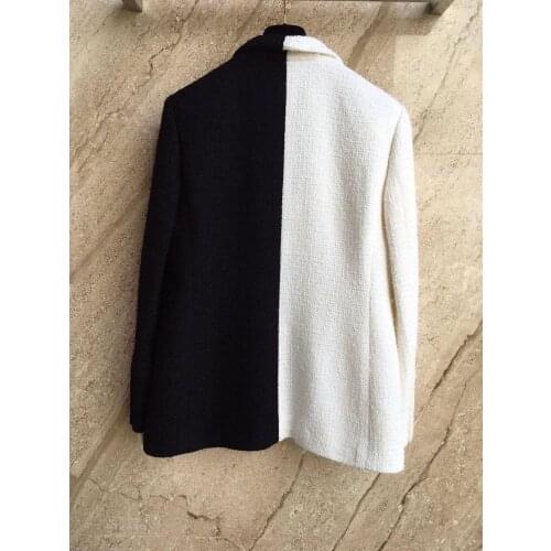 2020 NEW Woman Fashion Design Luxury Runway wool coat Long sleeves High quality silk lining chain jacket