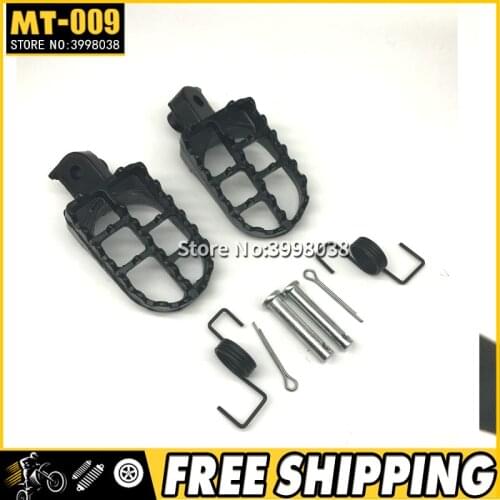Black Footrest Foot Pegs Footpeg Aluminium For PW 50 80 PW50 PW80 TW200 Pit Dirt Bike Motorcycle Crass Moto