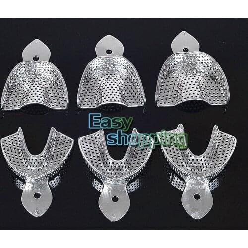 Full Stainless Steel Dental Impression Trays New In New Box 6pcs/box