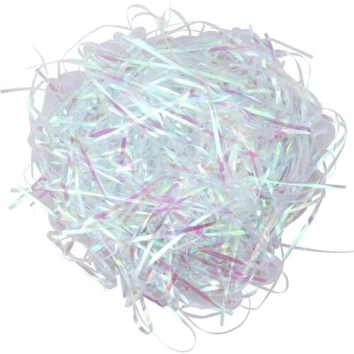 Symphony Transparent PET Silk Gift Box Filled with Shredded Paper Iridescent Hamper Shred Gift Fill Packaging Party Supplies