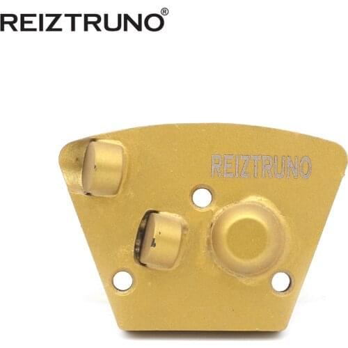 REIZTRUNO fan-shaped one metal segment and pcd diamond floor polishing pads grinding discs for Concrete floor Epoxy Removal